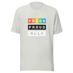 LGBTQIA+ PRIDE BLACK PROUD HUMAN ALLY - Unisex Crew Neck T-shirt